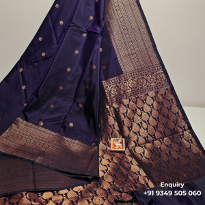 Royal Violet Kanjivaram Silk Saree with Rich Zari Work